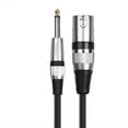 thumbnail image 3 of Cable de Audio para Micrófono de 6,35 mm Macho A XLR Macho para Altavoz, Guitarra, Amplificador, Transmisión de Sonido de Alta Calidad, 16,4 Pies, 3 of 5