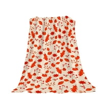 Beautynvta Christmas Blanket, Red Holly Leaves Berry Branches Decorative Throw Blanket, Christmas Flannel Blanket, Warm Winter Decorative Throw for Sofa Couch Bed, 59''x78.7''