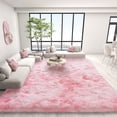 thumbnail image 7 of Socofuz 8x10ft Tie-dye Pink Large Non-Slip Fluffy Rug, Super Soft Plush Modern Indoor Plush Carpet for Bedrooms, Children's Rooms, Nurseries, Home Decor, 7 of 7