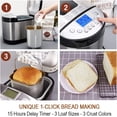 thumbnail image 3 of KITCHENARM 29-en-1 Machine à Pain Intelligente avec Réglage Sans Gluten 2LB 1.5LB 1LB Machine à Pain, 3 of 7