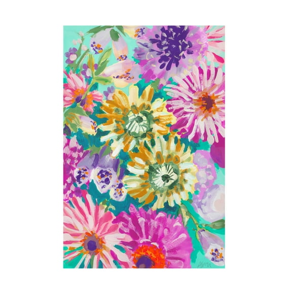 Trademark Fine Art Ania Zwara Pink Asters Canvas Wall Art