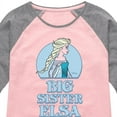 thumbnail image 3 of Frozen - Winter - Big Sister Elsa - Toddler & Youth Girls Raglan Graphic T-Shirt, 3 of 4