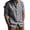 Dark Gray, variant on Men Cotton Linen Shirt Long Sleeve Collarless Casual Button Down Shirt Breathable Beach Tops Light Blue S