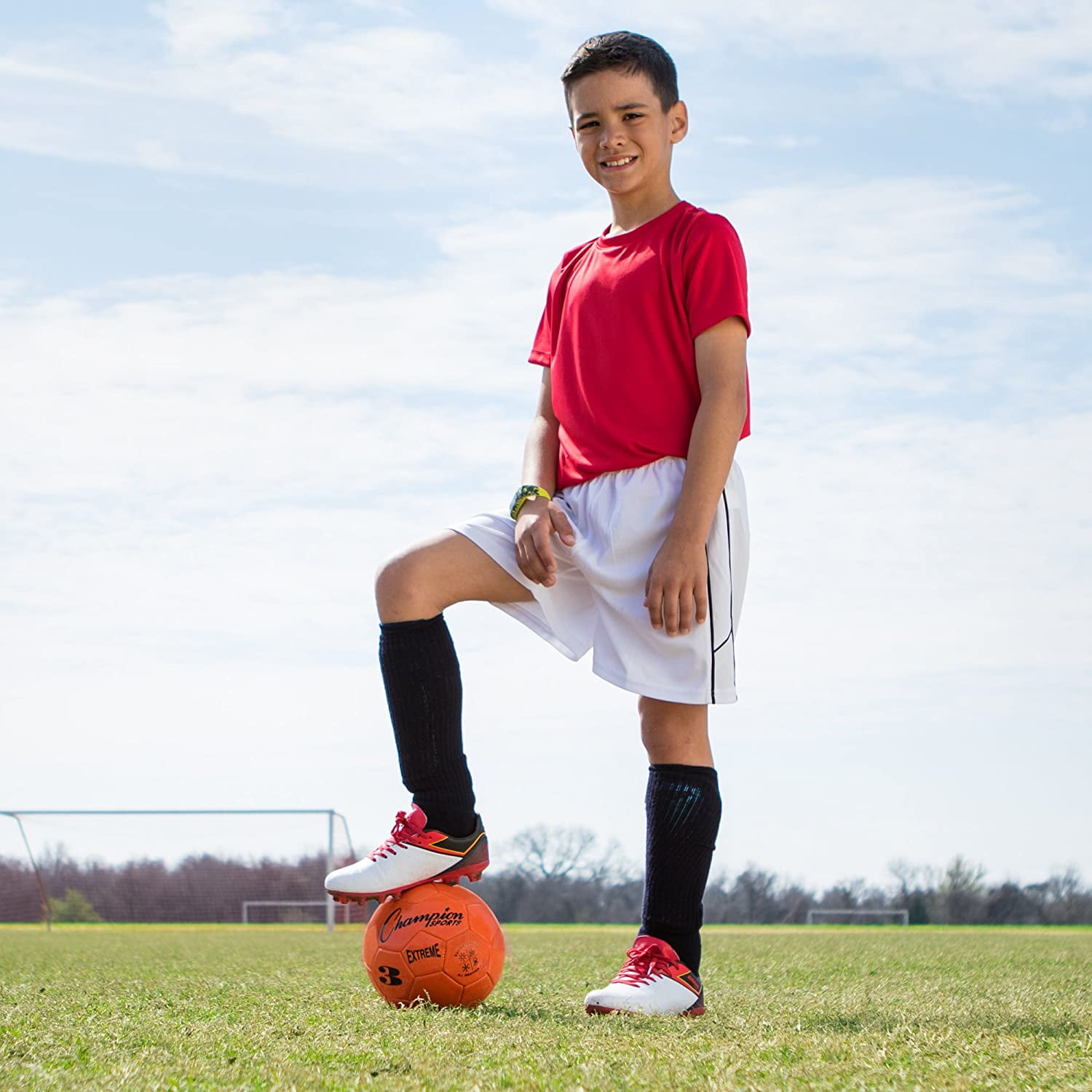 Champion Sports Extreme Series Soccer Ball, Size 3 - Youth League, All Weather, Soft Touch, Maximum Air Retention - Competitive and Recreational Futbol Games, Orange