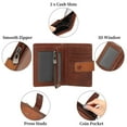 thumbnail image 2 of GAEKEAO Genuine Leather Wallets for Men with Zipper, RFID Blocking Mens Wallet with Coin Pouch, Bifold Wallet with 2 ID Windows in Gift Box, Billeteras de Hombres, 2 of 9