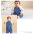 thumbnail image 6 of Rciityk Blue Baby Fleece Button Pajamas Romper Infant Crewneck Long Sleeve Snowsuit Newborn Boys Girls Warm Jumpsuit Pjs for 0-9 Months Happy New Year, 6 of 7
