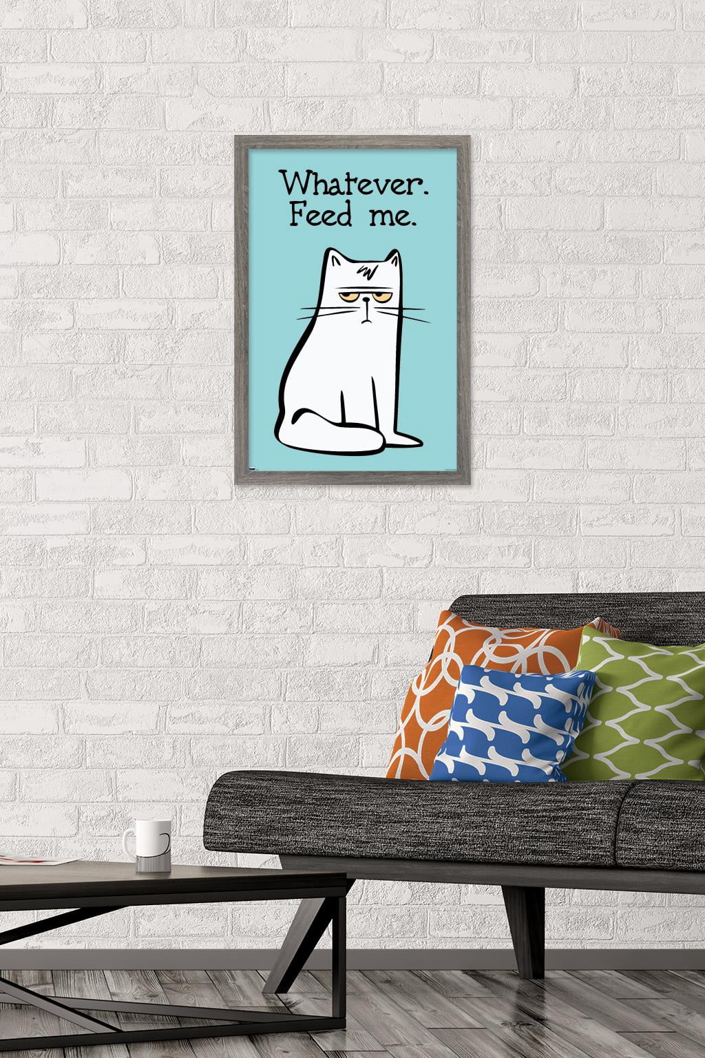 Whatever Feed Me Wall Poster, 14.725" x 22.375" Framed