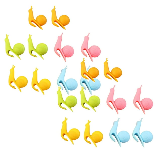 Oleegame 2PC Produce Storage Cup Tea Bag Holder Mug Shape 10pcs Cute Set Gift Silicone Candy Colors Kitchen,Dining & Bar