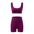 Clothes Red 2 Piece Tank Top, High Waisted Women's Suits Women Outfits