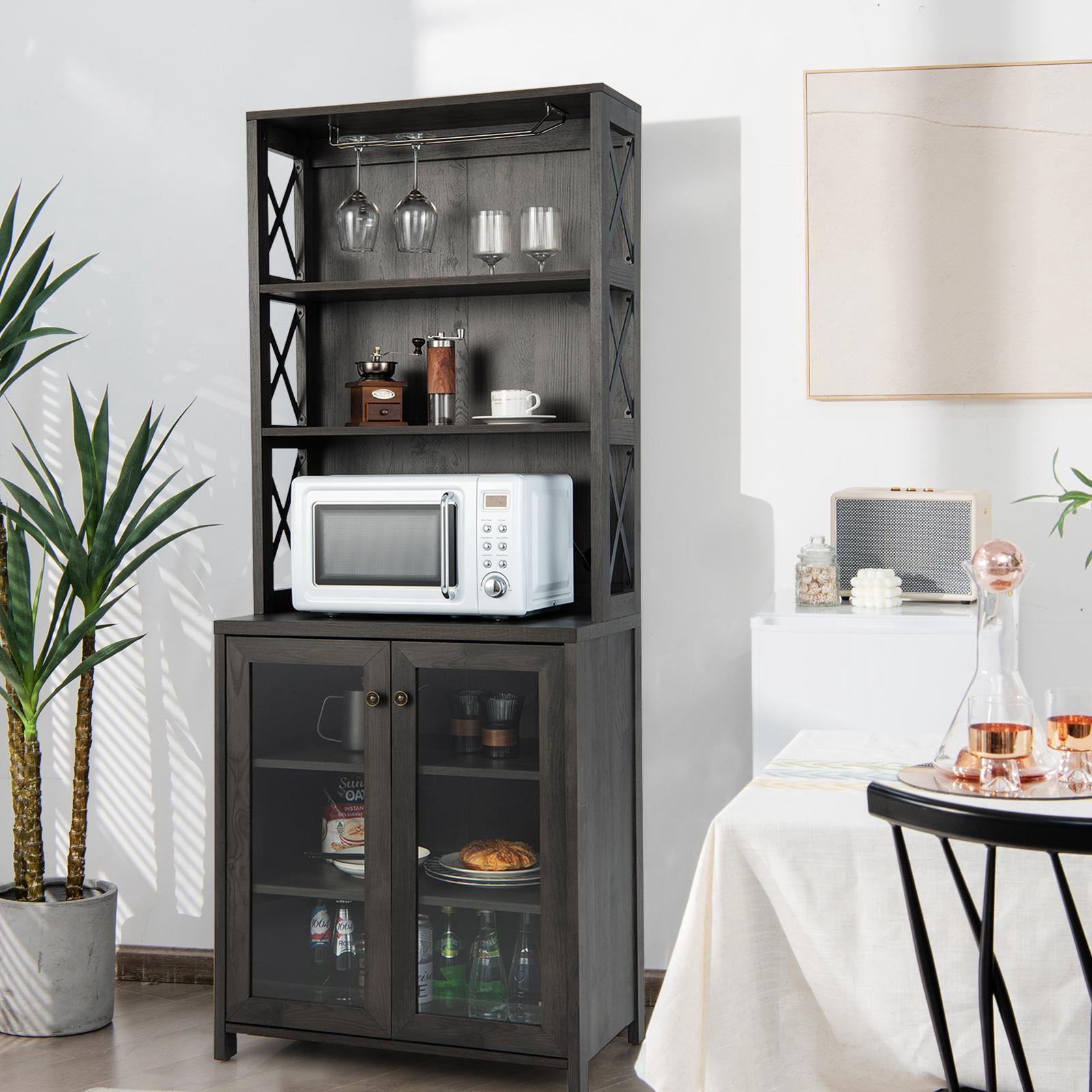 Giantex  Kitchen Pantry Storage Cabinet, Farmhouse Freestanding Buffet Hutch