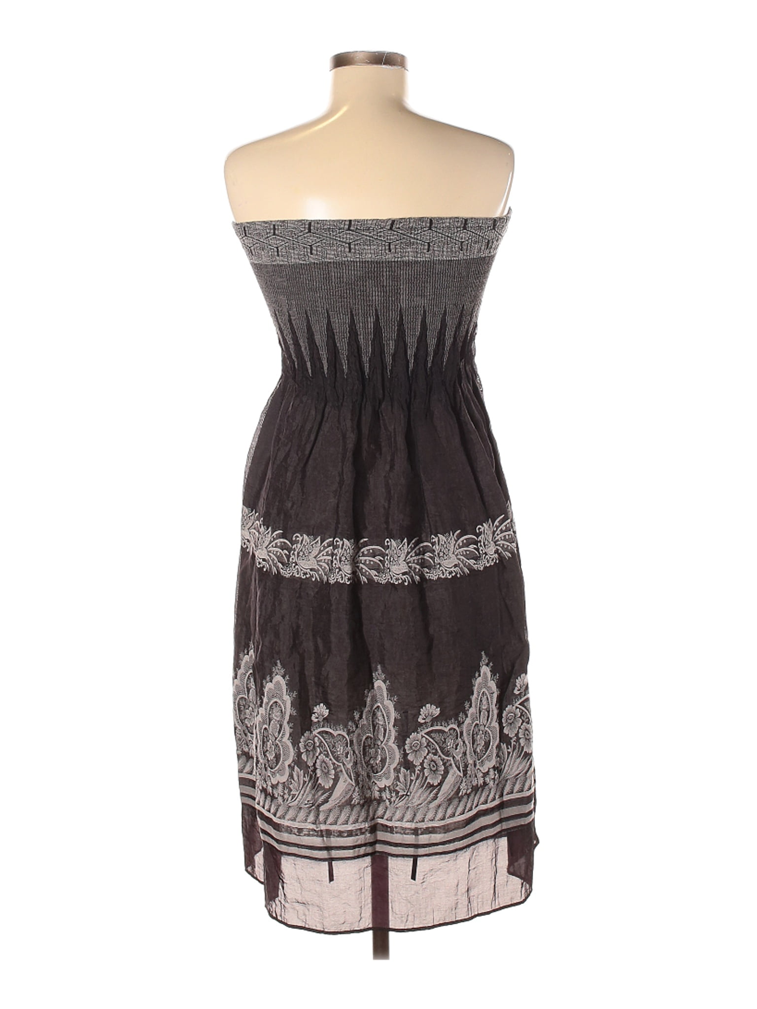 lapis strapless dress
