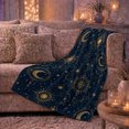 thumbnail image 6 of Mystical Celestial Pattern Gold Sun, Mystical Celestial Art Scene, Warm Flannel Blanket for Home Library and Reading Nook, Celestial Art Lovers Housewarming Gift, Fantasy Home Decor, 6 of 9