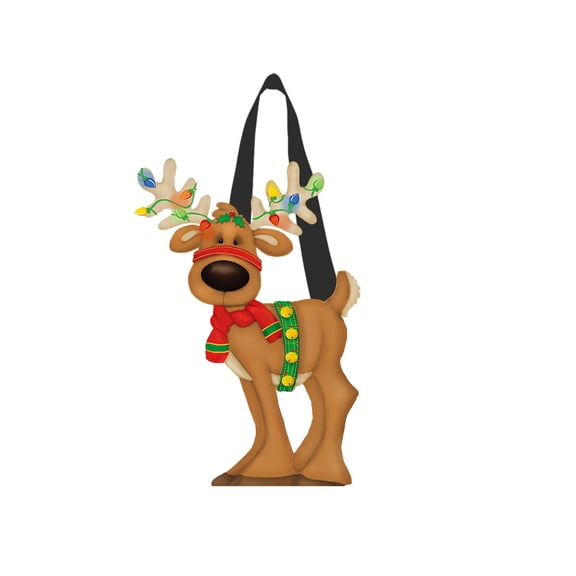 Briarwood Lane Christmas Door Hanger 21x11 Reindeer in Lights For Christmas Door Hanger