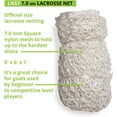thumbnail image 2 of Champion Sports Lacrosse Goal Nets: 7mm Official Size White Nylon Net Replacement - 2 Pack, 2 of 6