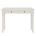 thumbnail image 5 of Chelsea Lane Wood Writing Desk 2-Drawer with Helix Legs, White, 5 of 5