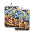 thumbnail image 7 of Yayeee Pot Holders Kitchen Heat Resistant with Pocket 7"x9.8" Cotton Oven Cooking Hot Pads, Starry Pizza, 7 of 7