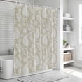 thumbnail image 6 of Yellow Paisley Shower Curtain, Waterproof Shower Curtains for Bathroom, Ethnic Vintage Floral Botanical Abstract Washable Fabric Bathtub Curtain Set Bath Decor with 12 Hooks Extra Long 72"x96", 6 of 8