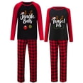 thumbnail image 1 of Jngle-Pijama navideño a juego para pareja, Conjunto de pijama negro con tetas y oropel, bolas y oropel, 1 of 3