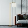 SUNMORY Gold Modern Elegant Arc Floor Lamp with Remote Control