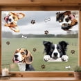 thumbnail image 4 of Window Static Cling Decal Sticker Double-Sided Large Glass Car Windows 1 Sheet Peek-a-Boo Dogs 47.2"x11.8" Waterproof Removable Window Decal, 4 of 7