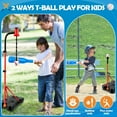 thumbnail image 4 of 4-in-1 Kids Basketball & Baseball Set with Adjustable Hoop, Balls, Bat & Tee - Best Gift for Boys & Girls Ages 2-8, 4 of 6