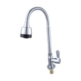 thumbnail image 2 of Grifo de agua fría individual, grifo de cocina, grifo de fregadero, fácil de usar, grifo giratorio de 360 ​​grados, para el hogar, Sin montaje en pared, 2 of 8