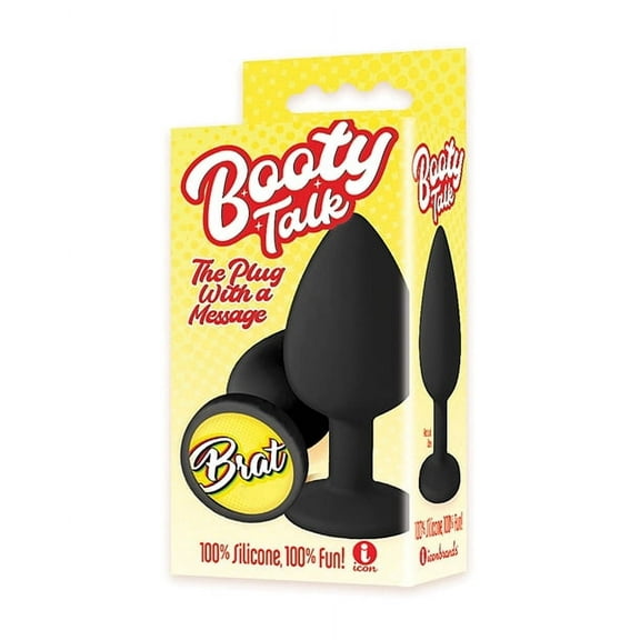 Icon Brands The 9's Booty Calls Brat Silicone Plug - Black