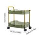 thumbnail image 3 of Carrito con ruedas de 2 niveles | Organizador de almacenamiento de plástico transparente con ruedas y asa con bloqueo | Para cocina, oficina, dormitorio y aula | 1 pieza, 3 of 6