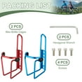 thumbnail image 3 of Uxcell Water Bottle Cage, Bike Water Bottle Holder with Beads & Screws Tool for Road Cycling Touring 2 Pack & Red/Blue, 3 of 6