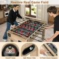 thumbnail image 2 of GVN 54 Inches Full Size Foosball Table with Legs 2 Balls and 2 Foldable Cup Holders for Kids Teens Adults-Natural, 2 of 10