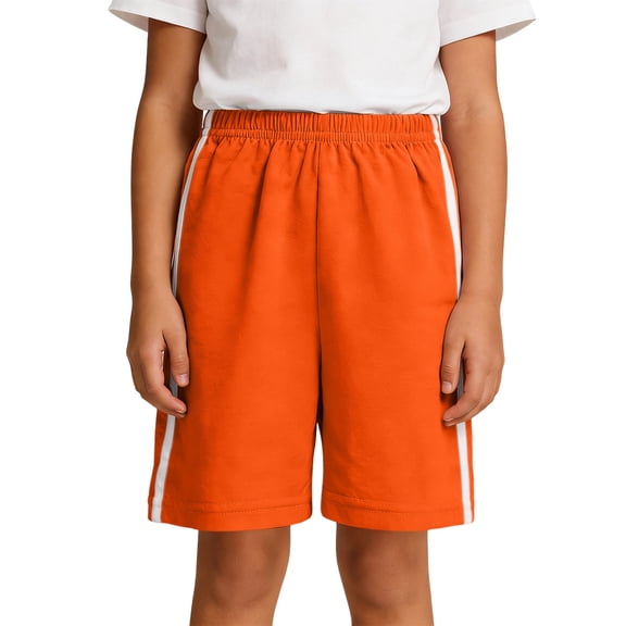 WRKEKC Boys Athletic Shorts Solid Color Lightweight Relaxed Fit 5 Inch Inseam Pull on Elastic Waist Shorts 1-12 Years