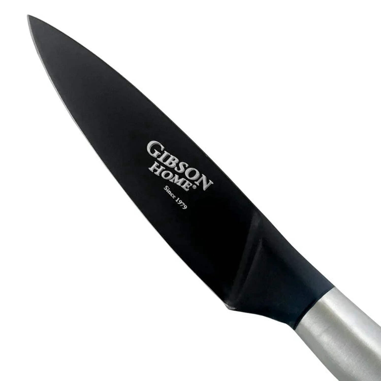Gibson Home 93088.01 3.5 in. Opus Stainless Steel Paring Knife with Black Blade