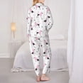 thumbnail image 6 of Goofa Cute Poodle Dog Printed Women’s 2 Piece Pajama Set Super,Pajamas Women's Long Sleeve Sleepwear Soft Button Down Loungewear Pjs Lounge Set Nightwear-X-Large, 6 of 9