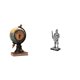 thumbnail image 1 of Figura decorativa moderna de caballero con globo terráqueo, reloj de mesa, adorno artesanal para escritorio, estante, dormitorio, armario, entrada, li, 1 of 8