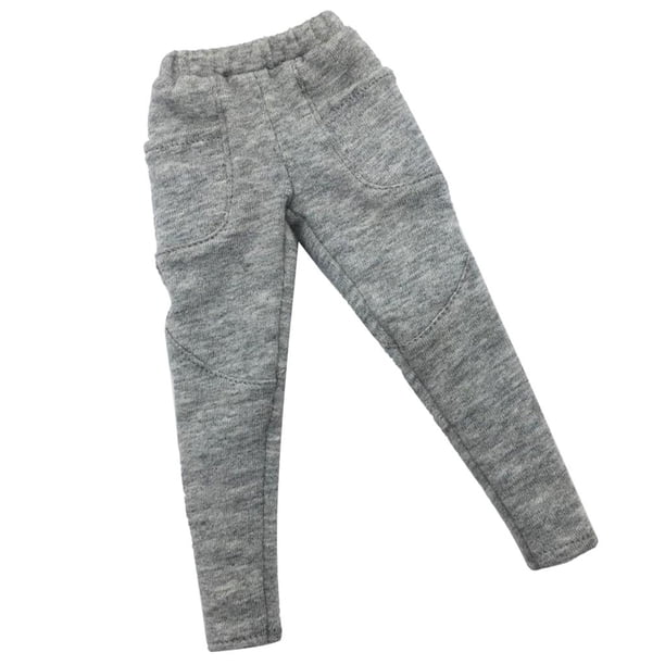 Pantalones Punto Gris 1/6 para Hombre, Pantalones Casuales, Pantalones para Cuerpo Acción Masculinas de Yotijar Figura de acción ropa