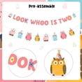 thumbnail image 6 of Owl 2nd Birthday Party Decorations for Girls Pink Look Whoo is Two Owl Banner Owl Garland Woodland Animals Birthday Party Supplies for 2 Years Old Birthday Party, 6 of 6