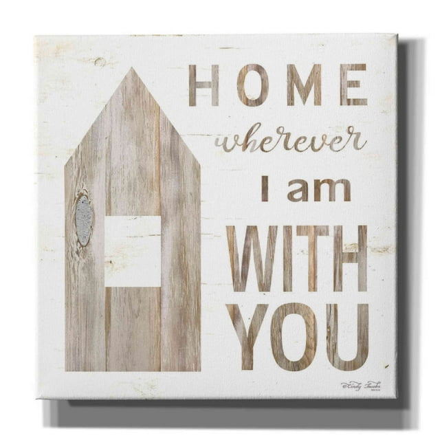 Epic Graffiti 'Home - Wherever I Am with You' by Cindy Jacobs, Canvas Wall Art, 12"x12"