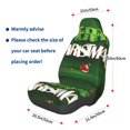 thumbnail image 2 of Picia Merry Christmas Print Waterproof Sweating Car Seat Cover for Post Gym Workout, Running, Beach and Hiking, Universal Fit Anti-Slip Bucket Seat Protector, 2 of 5