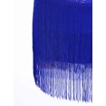 thumbnail image 5 of Aislor Women's Rhinestone Shiny Latin Dance Fringe Hem Salsa Tango Ballroom Performance Skirt Blue XL, 5 of 7
