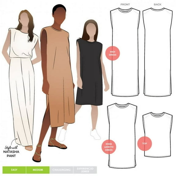 Style Arc Sewing Pattern Kirby Dress & Top Women
