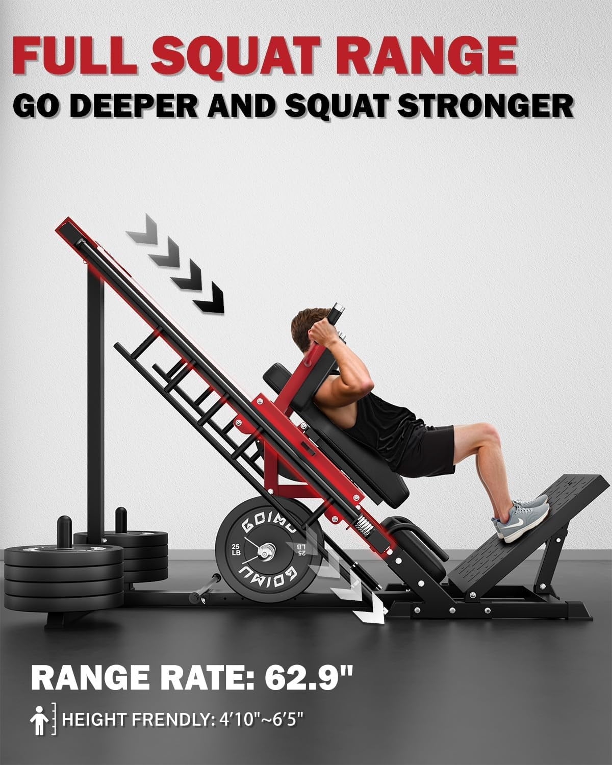 MITONOS Leg Press Hack Squat Machine Combo, 3 in 1 Philippines | Ubuy