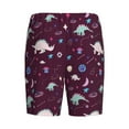 thumbnail image 2 of Haiem Space Dinosaur Men's Pajama Short with Soft Woven Cotton Elastic Waistband Sleep Short-Small, 2 of 9