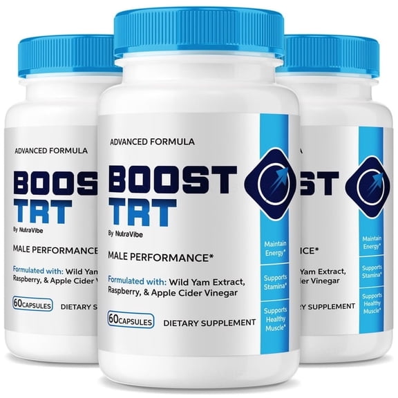 (3 Pack) Boost TRT– Health Support with Natural Ingredients for Steady Energy, Stamina & Drive | Daily Formula in Easy-to-Take Capsules, 30 Day Supply (180 Capsules)