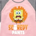 thumbnail image 3 of SpongeBob SquarePants - SpongeBob Scaredy Pants - Toddler And Youth Girls Raglan Graphic T-Shirt, 3 of 5