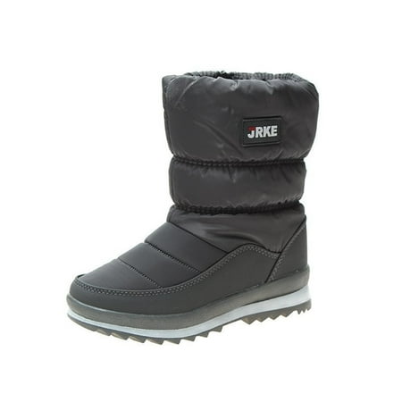 

OAVQHLG3B Snow Boots for Women Round Toe Thick-soled Snow Boots Women Plus Velvet Thick Side Zipper Mid-tube Cotton Boots