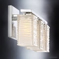 thumbnail image 5 of Urban Ambiance Luxury Modern Bathroom Vanity Light, Medium Size: 6.75"H x 22.5"W, with Polished Chrome Finish and Sandblasted Inner Glass, Clear Wavy Outer Glass, G9 LED Technology, UQL2723, 5 of 8