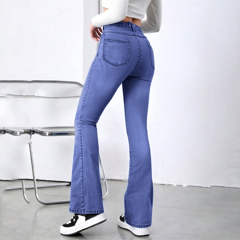 Livrdious High Waisted Flared Jeans for Women, Bell Bottom Bootcut