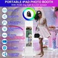 thumbnail image 4 of Photo Booth for iPad Pro12.9in 6th/5th/4th/3rd Generation Video Shooting Selfie LCD Screen RGB Colorful Light Photo Booth Remote Contro Adjustable Stand Photobooth Machine for Wedding Christmas, 4 of 10