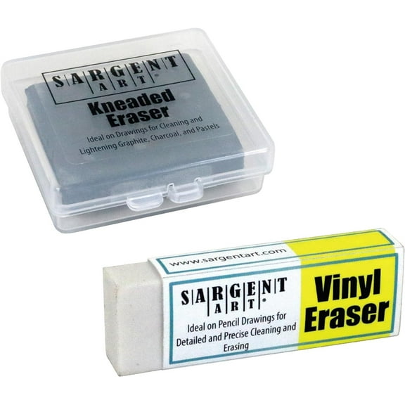 Sargent Art 36-0009 Set Kneaded Eraser & Vinyl Eraser (2 Pack)