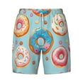 thumbnail image 4 of Lsque Mens Swim Trunks Colorful Donut Pattern - Bathing Suit Compression Liner - Beach Swim Shorts Swimwear - (S-3XL) - Stretch Quick Dry -Medium, 4 of 9